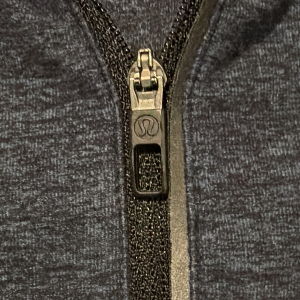 Lululemon Gray Blue Heather Quarter Zip Pullover Long Sleeve Mens XL